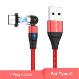 Câble USB embout magnétique rotatif connectique micro-USB,Type C ou Lightning pour Samsung Xiaomi iPhone 11 Pro XS