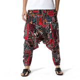 Harem pants for men in cotton with patterns