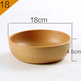Assiette creuse en bois clair 18 cm