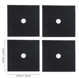 Set of 4 anti-dirt sheets for gas cooker