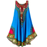 Robe africaine dashiki femmes bleue