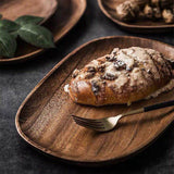 Jeu de plateaux et d'assiettes en bois massif d'acacia fabriqués à la main