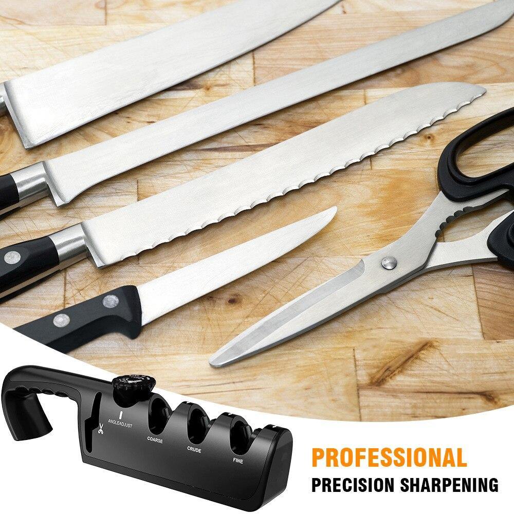 Aiguiseur Couteaux, 4 en 1 Affuteur Couteau Professionnel eguiseur de  Couteau pour Ciseaux et Couteaux de