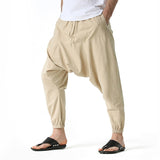Pantalon sarouel pour hommes en coton avec poches