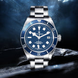 42 mm automatic watch with sapphire glass for men