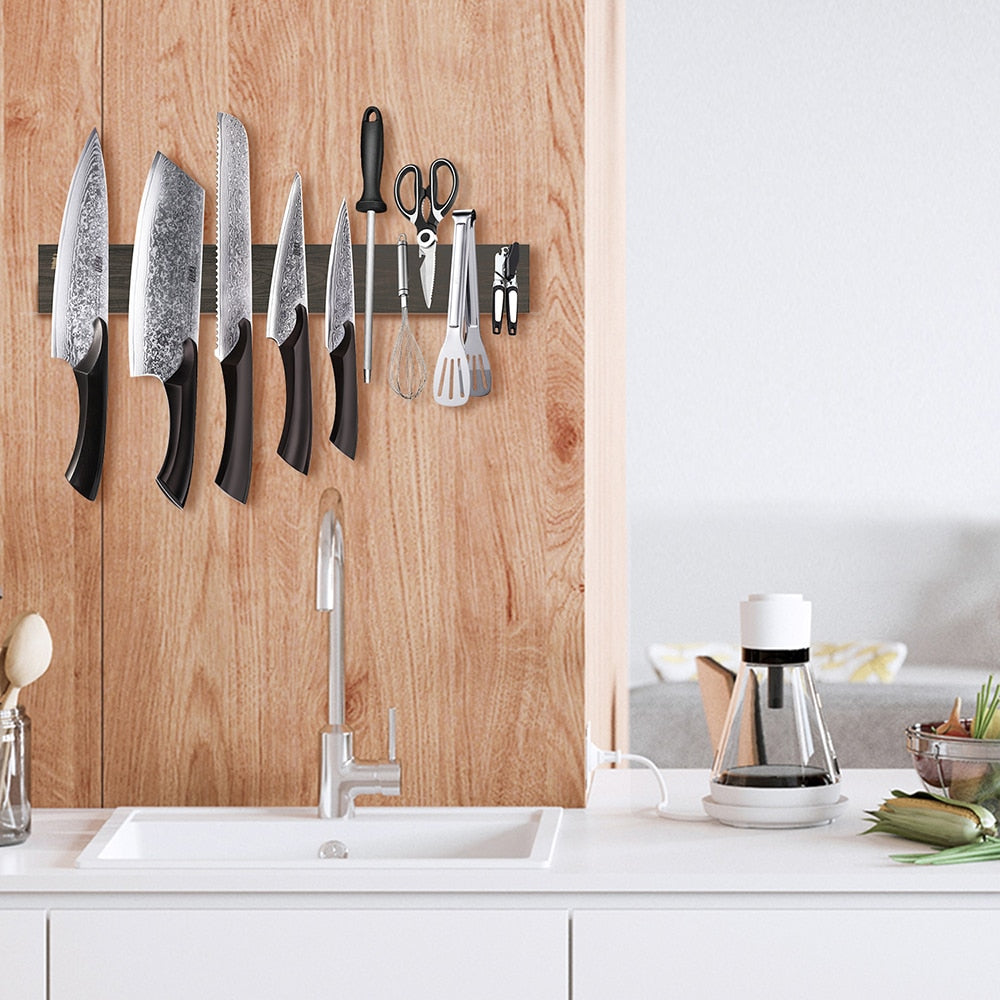 Porte-couteau magnétique pour cuisine, support mural pour couteaux,  accessoires de cuisine