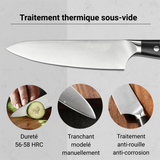 Couteau chef en acier 1.4116 allemand et manche en bois exotique