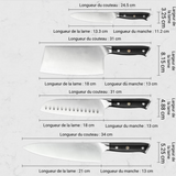 4 couteaux de cuisine en acier 1.4116 allemand