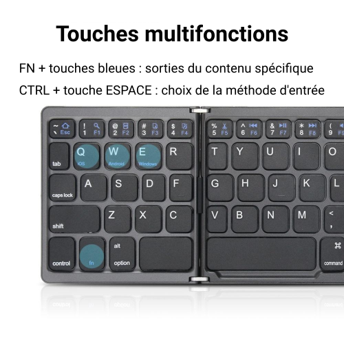 Portable Mini Keyboard Foldable Wireless Klavye –